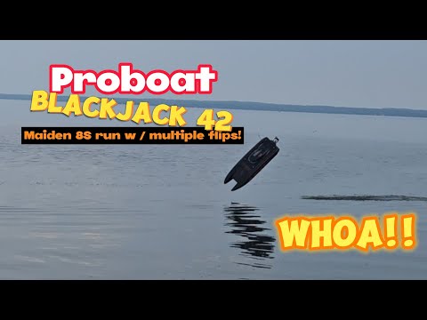 Proboat Blackjack 42 Maiden 8S run with multiple flips!