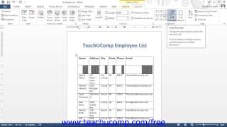 Word 2013 Tutorial Aligning Text in Table Cells Microsoft Training Lesson 16.8