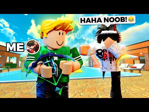 Playing MM2 As A NOOB With EXPENSIVE WEAPONS...