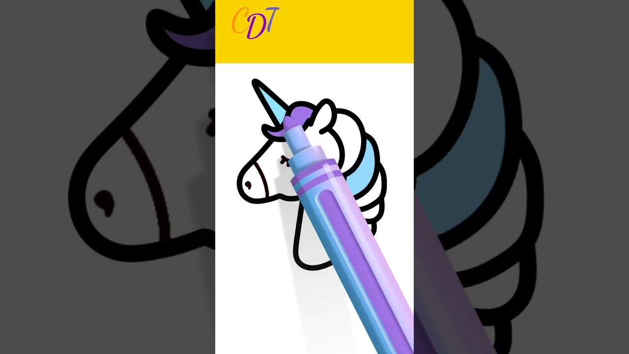 How to Draw a Unicorn 🦄  | Kids Entertainment That Will Make You Smile 😍 #shorts #chuchudrawingtv