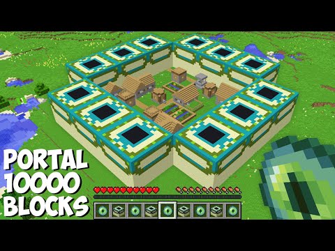 What if you BUILD END PORTAL OF 10000 BLOCKS in Minecraft ? INCREDIBLY HUGE PORTAL !