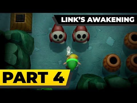 LINK'S AWAKENING SWITCH - 100% Walkthrough Part 4 - BowWow and Bottle Grotto [No-Commentary]