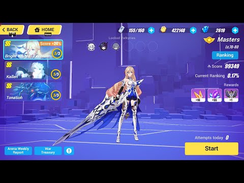 Honkai Impact - Budget Memorial Arena (Master) W10 - BKE [37056]* Kallen [31253]* Tonatiuh [30986]