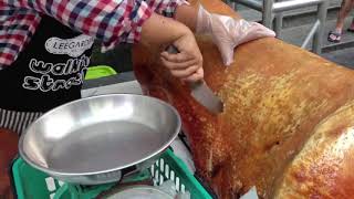 Roast whole pig with goiden crisp skin