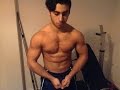 15 year old bodybuilder home chest and ab workout