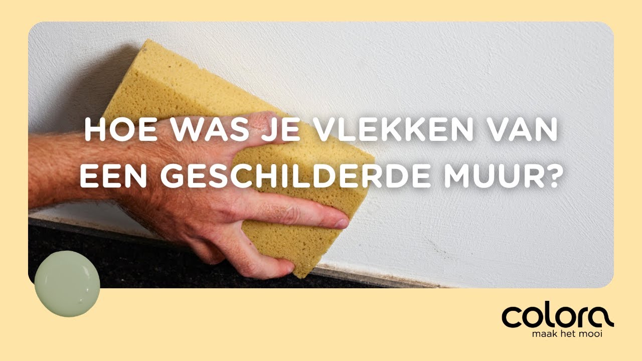 Hoe was je vlekken van een geschilderde muur | Verftips van de colora coach