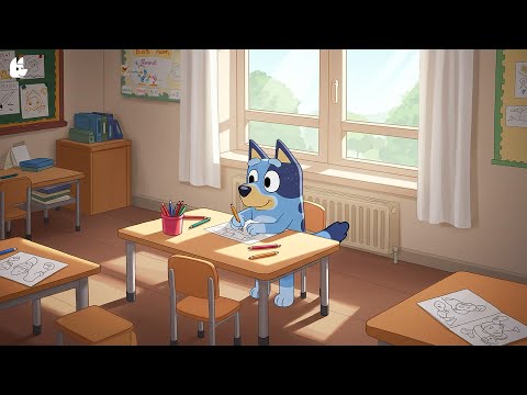 Bluey Study Time in the Classroom 📚 Relaxing Lofi Vibes ✏️ Chill Beats for Study & Focus