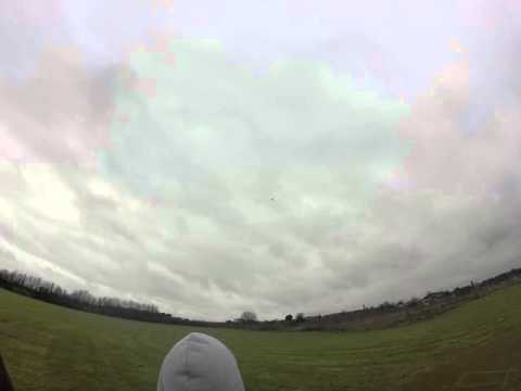 RC Electric Cambrian Funfighter Spitfire lockout/brownout using a DX7s transmitter and an AR6200 Rec