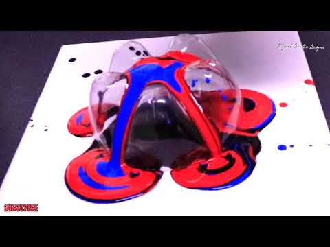 ACRYLIC FLUID ART POUR PAINTING| THE BLACK HOLE TECHNIQUE