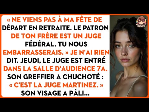 Ne viens pas à ma fête de départ en retraite. Le patron de ton frère est un juge fédéral.