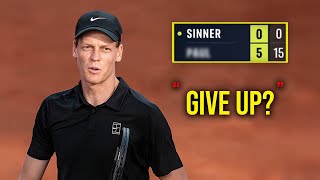 Jannik Sinner was Getting DESTROYED in Rome... What Happens Next is SHOCKING!