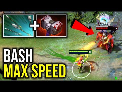 MAX ATTACK SPEED BASH..!! Cancer Meta Skull Basher Windranger by Qupe 7.21d | Dota 2