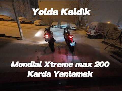 Karda Cross Motor Sürmek! Yolda Kaldık,Yanladık Ve Düştük! (Mondial Xtreme 200)