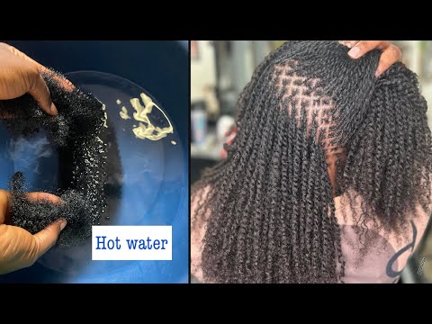 Wow 🤩!  How I turn SYNTHETIC kinky to AFRO BULK HUMAN HAIR  to do this Micro twist / mini twist