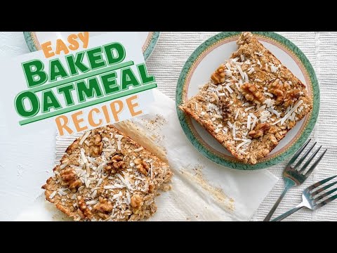 Easy Baked Oats Recipe 🌱 Healthy Plant-Based Breakfast