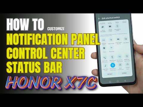 How to Edit Notification Panel | Control Center | Status bar on Honor X7C