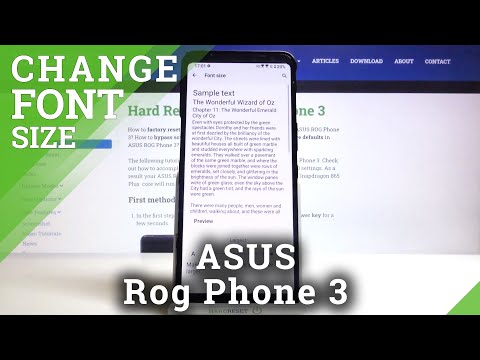 How to Change Font Size in ASUS Rog Phone 3?