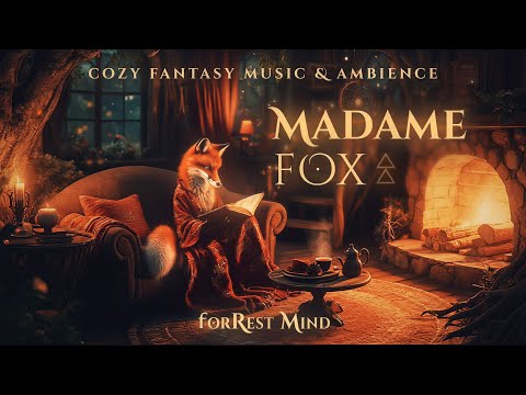 🦊 Inside The Magic Den: Madame Fox Reading By The Fireplace • Cozy Ambience & Fantasy Ambient Music