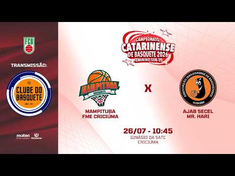 A GRANDE FINAL: MAMPITUBA CRICIÚMA X AJAB SECEL | CATARINENSE DE BASQUETE FEMININO SUB-20 - 2026