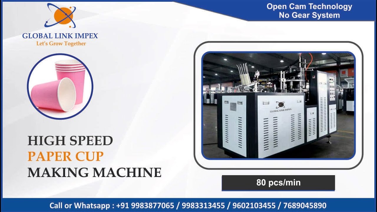 Paper Cup Making Machine 80 Speed