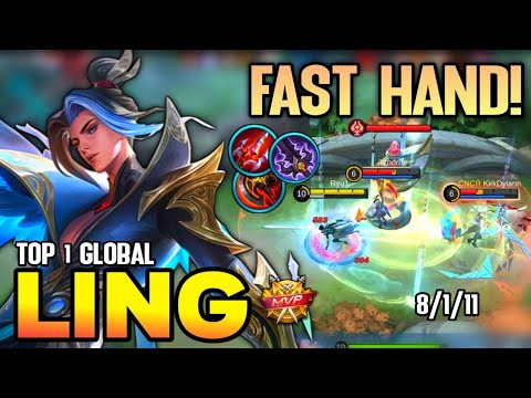 Fast Hand! Ling Best Build 2021 | Top 1 Global Ling Gameplay | Mobile Legends✓