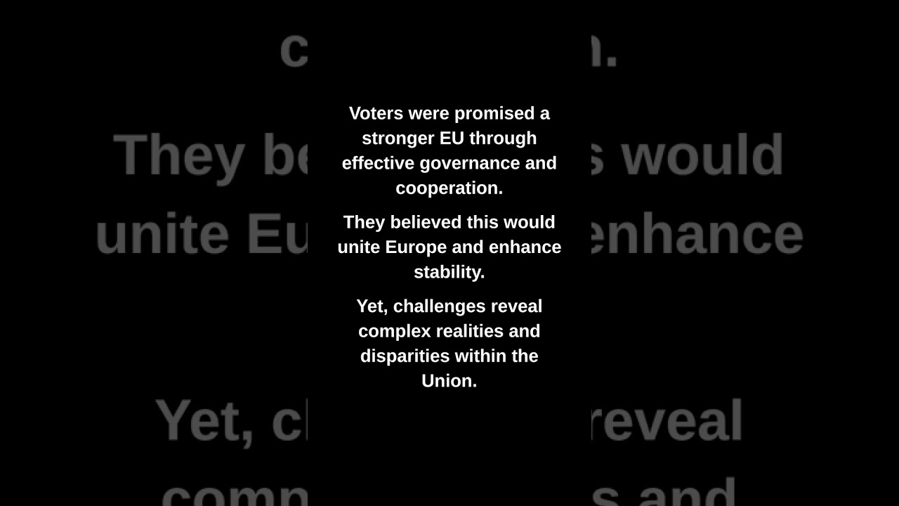 Voters were promised a stronger EU through effective governance and cooperation.