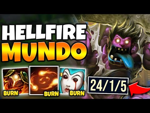 BURN YOUR ENEMIES IN SECONDS!! HELLFIRE DR. MUNDO IS FLAMING HOT - League of Legends