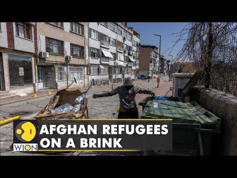 Afghan refugees in Istanbul are forced to take up menial jobs such as cleaning trash to survive