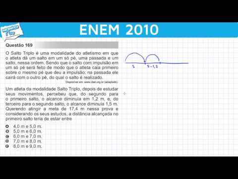 ENEM 2010 Matemática #34 - Equação do Salto Triplo
