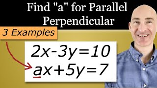 How to Determine ‘a’ for Parallel & Perpendicular Lines