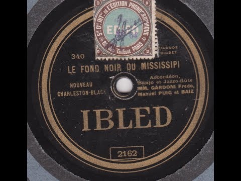 Fredo Gardoni  " le fond noir du Mississippi " 1927
