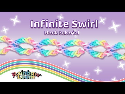 Part of a video titled Infinite Swirl Hook Tutorial by Michelle | Rainbow Loom | Intermediate