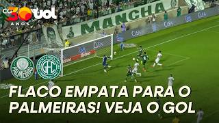FLACO LÓPEZ EMPATA PARA O PALMEIRAS CONTRA O GUARANI; ASSISTA AO GOL!