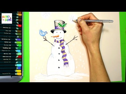 Kardan Adam Nasıl Çizilir | Boya Boya Video
