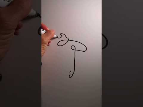 je dessine quelqu'un qui fait quelque chose à grâce sans lever le crayon #shorts