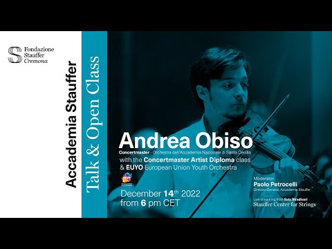 Stauffer Talks & Open Masterclass:  Andrea Obiso