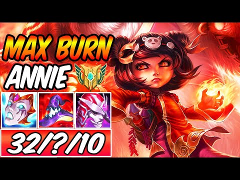 FULL AP MAX BURN ANNIE MID ( TIBBERS SHIELD TRIPLE BURN ) 73K - NEW INSANE BUILD - League of Legends