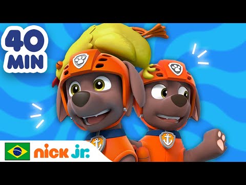 Patrulha Canina | 40 min dos resgates de terra e mar mais incríveis do Zuma! | Nick Jr. em Português