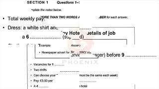 West Bay Hotel-details of job | IELTS LISTENING TEST | SECTION-1
