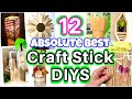 12 AWESOME CRAFT STICK DIYS Popsicle Stick Projects Dollar Tree DIY Craft Sticks Paint Stick DIYS