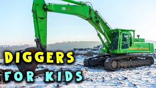 🚨👷🏻‍♂️ DIGGERS AT WORK | Diggers For Kids, Diggers In Action, Bulldozers, Cranes | Excavator TV