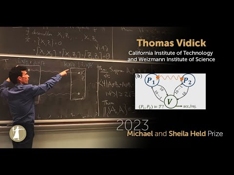 2023 NAS Awards Ceremony: Thomas Vidick, Michael and Sheila Held Prize