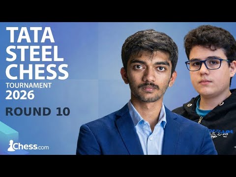 GUKESH, PRAGG, ARJUN BATTLE | TATA STEEL CHESS ROUND 10