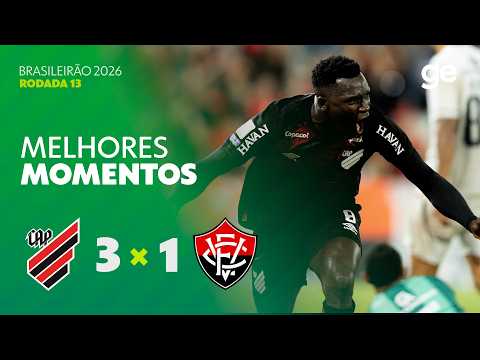 Gols e lances de Athletico Paranaense x Vitória