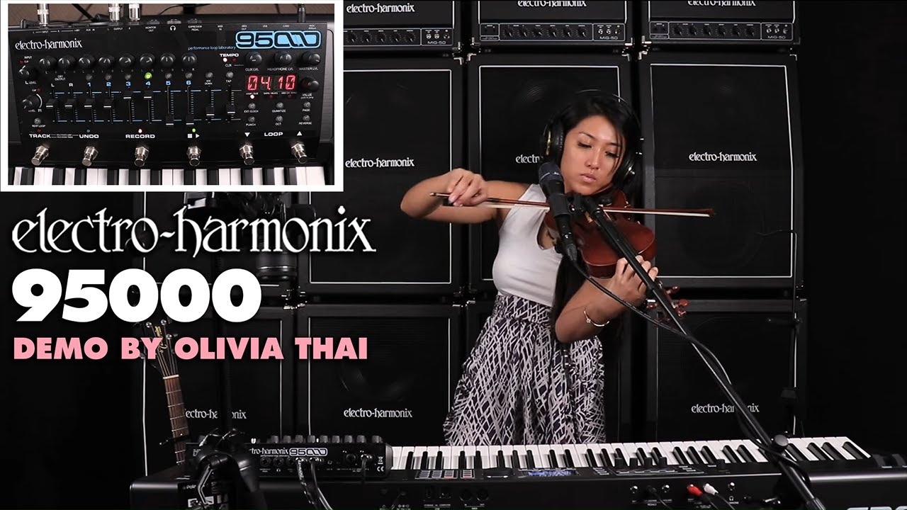 Olivia Thai performs with the EHX 95000 Performance Loop Laboratory