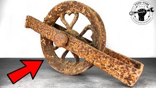 Rusty Vintage Pulley Restoration