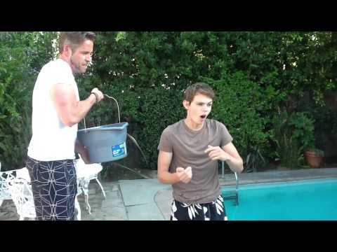 Robbie Kay and Sean Maguire complete the ice bucket challenge for ALS