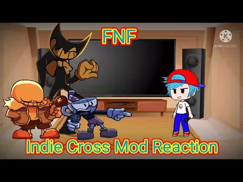 Fnf react to the Indie Cross mod full weeks! (Gacha club)