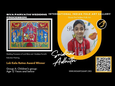 Endangered Folk Arts Of India - Exhibition & Sale, Mumbai,India. Winning Child Artist Sridhar Adhith