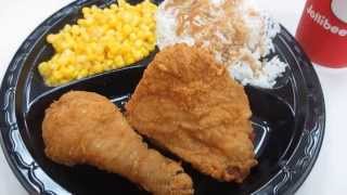 preview picture of video 'Jollibee Chickenjoy Fried Chicken Corn Rice Gravy @ Daly City California'